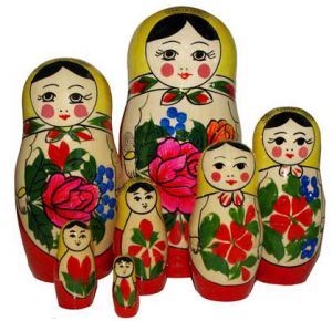Матрешка 7 в 1 расписная большая (Нарз) ― Avokado-toys.ru
