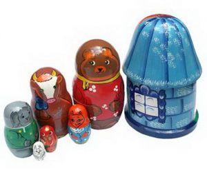 Матрешка Лубяная избушка (Нарз)  ― Avokado-toys.ru