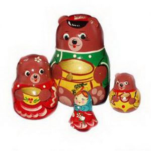 Матрешка Три медведя (Нарз) ― Avokado-toys.ru