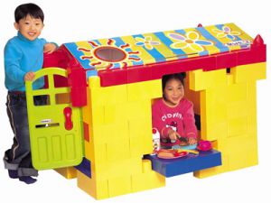 Конструктор крупноблочный "Биг Блок"с крышей  ― Avokado-toys.ru