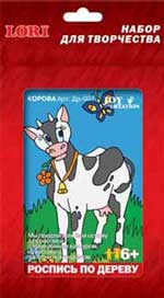 Роспись по дереву в рамке Корова ― Avokado-toys.ru