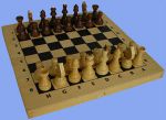 Шахматы в деревянной доске (290*145*40) (Ладья) 