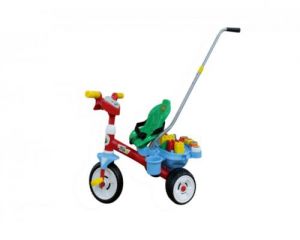  Велосипед 3-х колёсный "Беби Трайк" с ручкой, звуковым сигналом и ремешком + Набор (11 элементов) ― Avokado-toys.ru